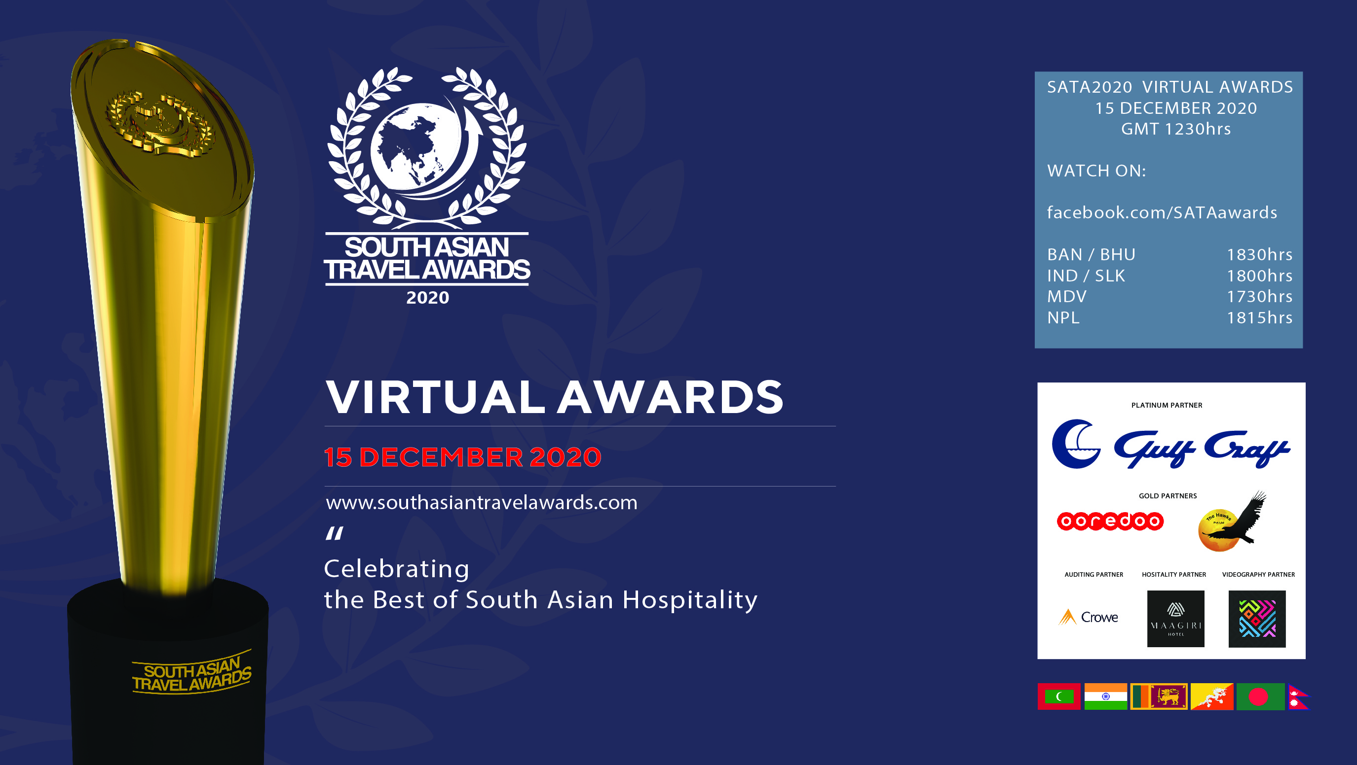 FIRST VIRTUAL AWARD CEREMONY OF SOUTH ASIAN TRAVEL AWARDS (SATA)